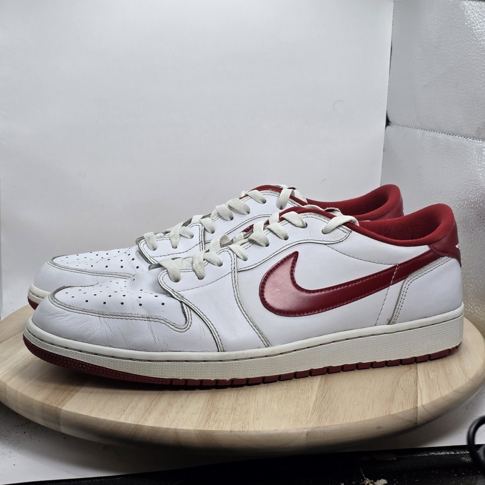 Men's Size 13‎ - Air Jordan 1 Retro 2015 Low White Varsity Red Shoes 705329-101